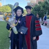 Linh and Ryan in regalia at the Genetics Graduation ceremony